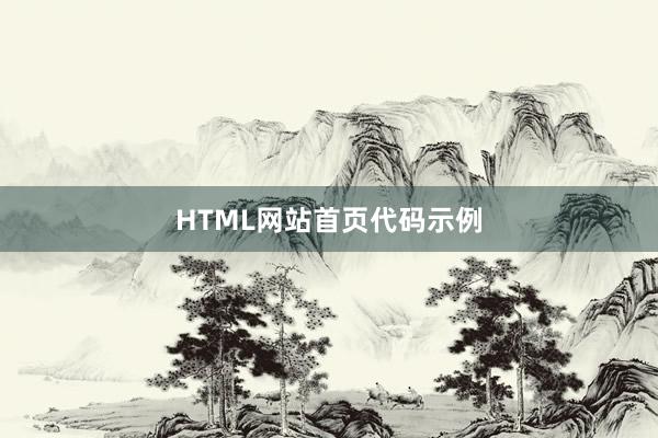 HTML网站首页代码示例
